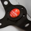 T&E VERTEX JDM PERFORATED LEATHER STEERING WHEEL 10 STARS RED - 330MM - Image 3
