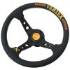 T&E VERTEX JDM PERFORATED LEATHER STEERING WHEEL 10 STARS RED & GOLD - 330MM - Image 2